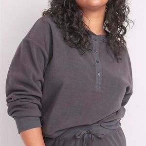 NWT | Old Navy | Microfleece Lounge Henley Sweatshirt